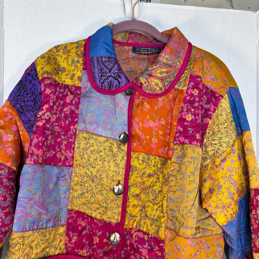 Willow Ridge- Patchwork Quilted Button-Front Jack… - image 4